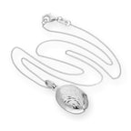 Sterling Silver Engraved Oval Locket 14 - 32 Inches
