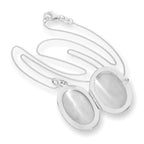 Sterling Silver Oval Engravable Locket 14 - 32 Inches