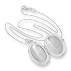 Sterling Silver Oval Engraved Locket 14 - 32 Inches