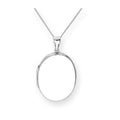Large Sterling Silver Oval Engravable Locket on Chain 16 - 20 Inches