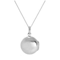 Sterling Silver Plain Round Locket on Chain 14 - 32 Inches