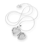 Sterling Silver Engravable Heart Locket on Chain 14 - 28 Inches