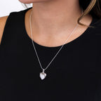Sterling Silver Engravable Puffed Heart Locket on Chain 14 - 28 Inches