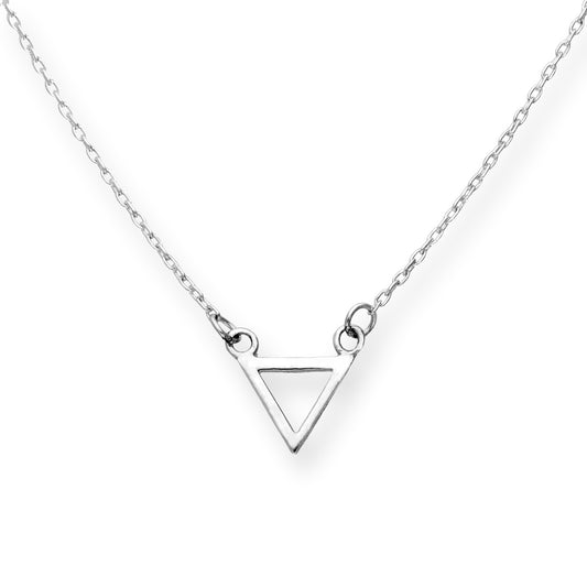 Sterling Silver Triangle 18 Inch Necklace