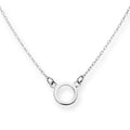 Sterling Silver Karma Circle 18 Inch Necklace