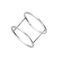 Sterling Silver Double Band Ring Size I - W