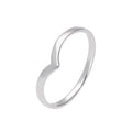 Sterling Silver Chevron Ring Size J - W