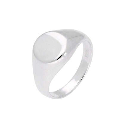 Sterling Silver Engravable Mens Signet Ring Size J - Z+1