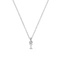 Tiny Sterling Silver Alphabet Letter I Pendant Necklace 14 - 22 Inches