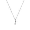 Tiny Sterling Silver Alphabet Letter J Pendant Necklace 14 - 22 Inches