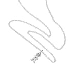 Tiny Sterling Silver Alphabet Letter R Pendant Necklace 14 - 22 Inches