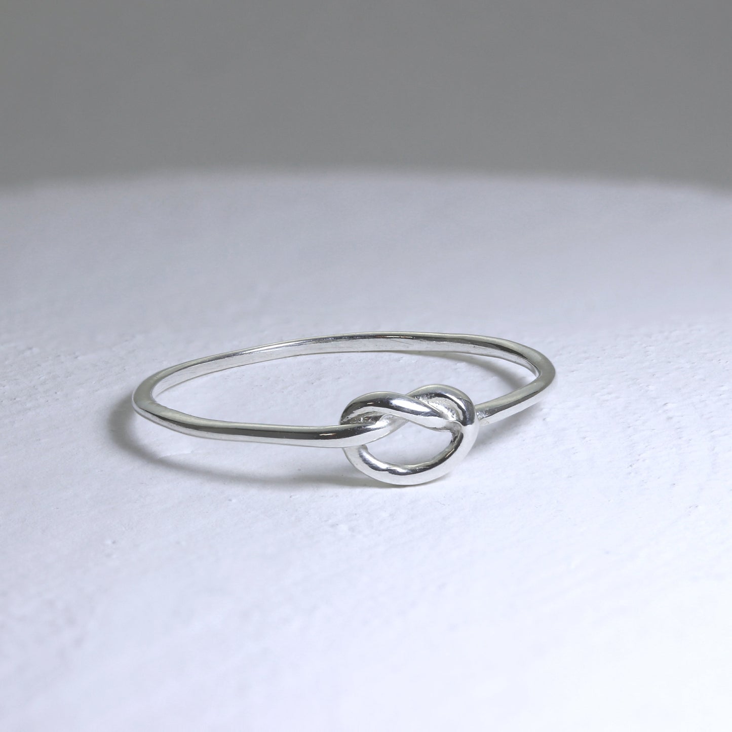 Sterling Silver Heart Knot Ring Sizes J - V