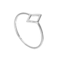 Sterling Silver Open Diamond Shape Ring Sizes J - V