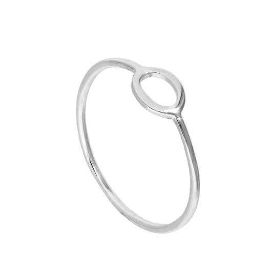 Sterling Silver Open Oval Ring Sizes J - V