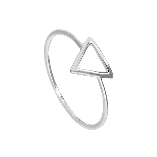 Sterling Silver Open Triangle Ring Sizes J - V