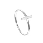 Sterling Silver Bar Stacking Ring Sizes J - V