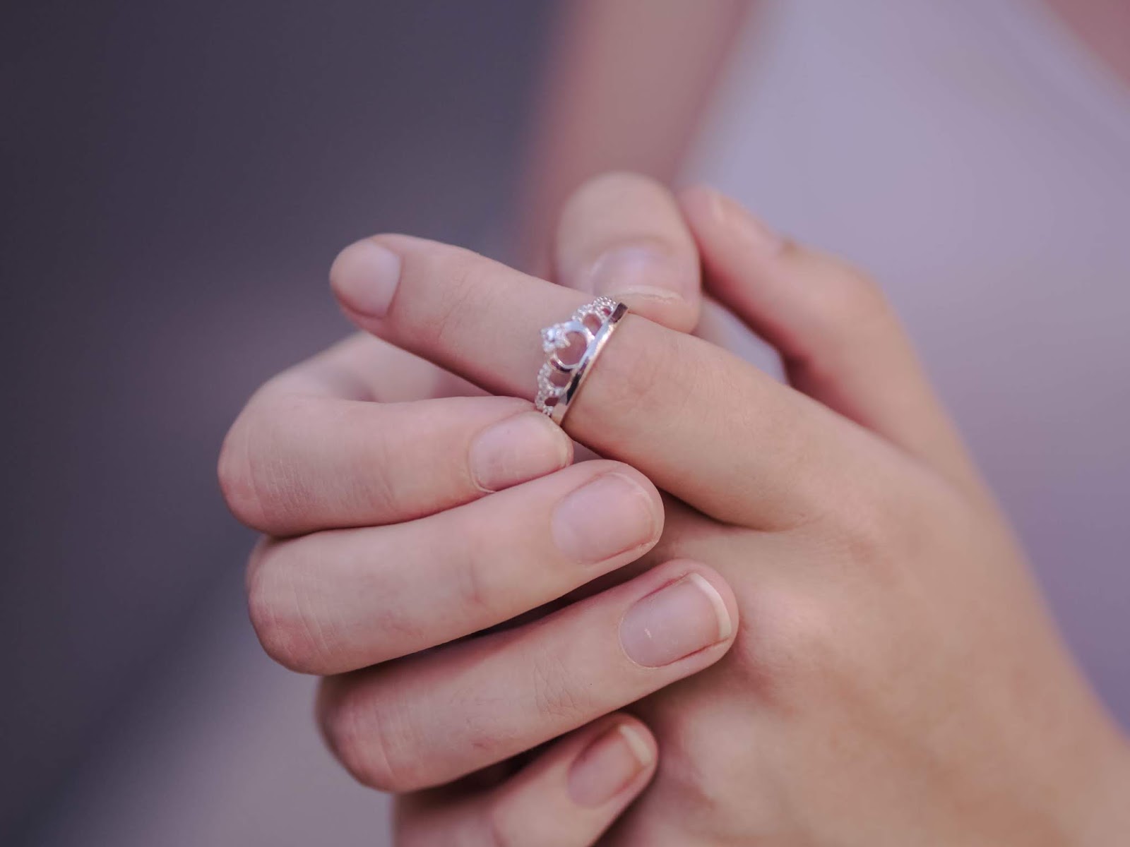 Sterling Silver & Clear CZ Crystal Tiara Ring Sizes J - U