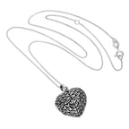 Sterling Silver Engravable Angel Wing Heart Locket on Chain 14 - 32 Inches