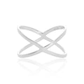 Sterling Silver Criss Cross Ring Sizes K - X