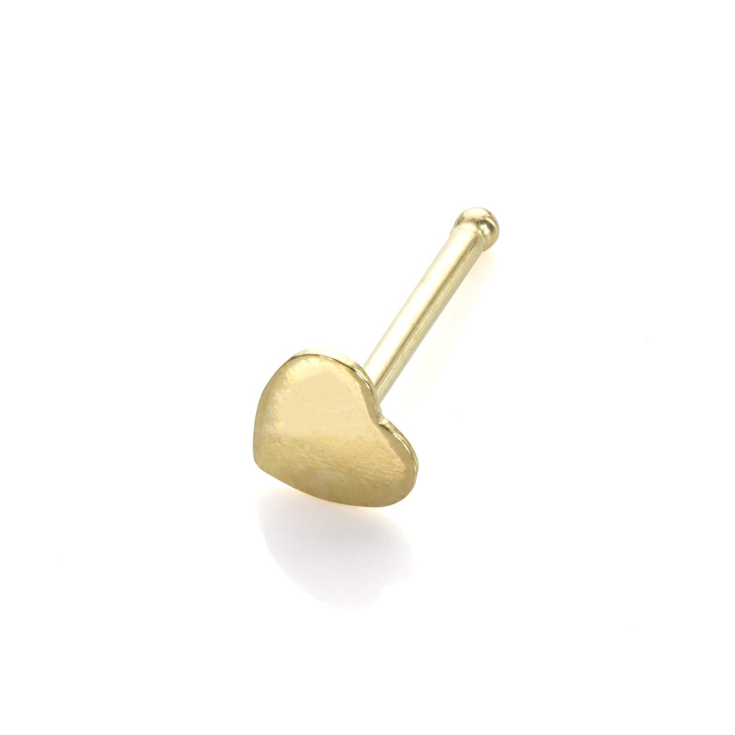 9ct Yellow Gold Heart Nose Studs