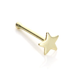 9ct Yellow Gold Star Nose Stud