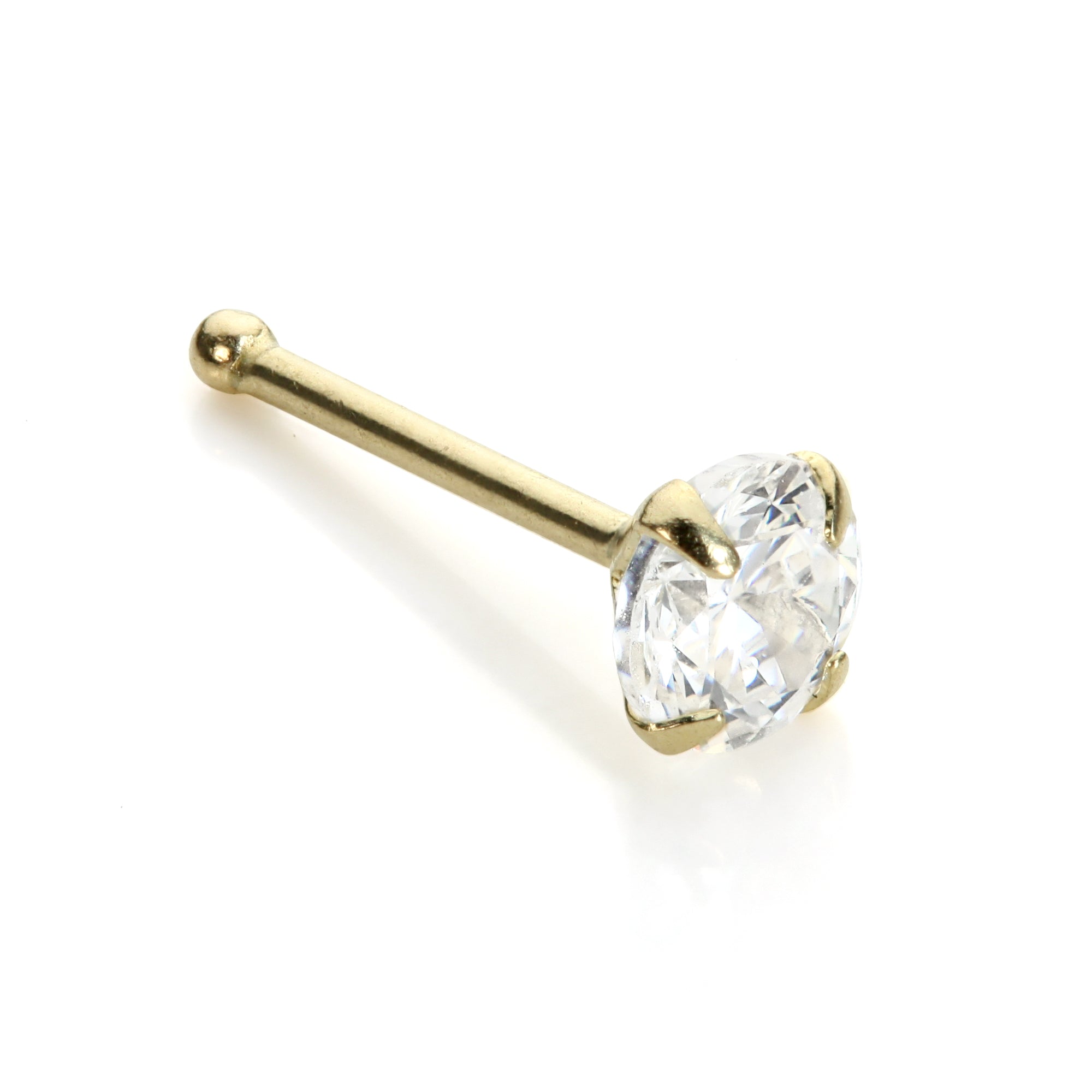 9ct Yellow Gold CZ Nose Stud