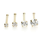9ct Yellow Gold CZ Nose Stud