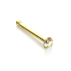 9ct Yellow Gold Aurora Borealis Nose Stud