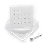 20 Pack Sterling Silver 4 Prong Set CZ 2mm Nose Studs