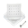 20 Pack Sterling Silver 3 Prong Set CZ 2mm Nose Studs