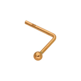 9ct Yellow Gold L-Shaped Top Ball Nose Stud - 1.5mm