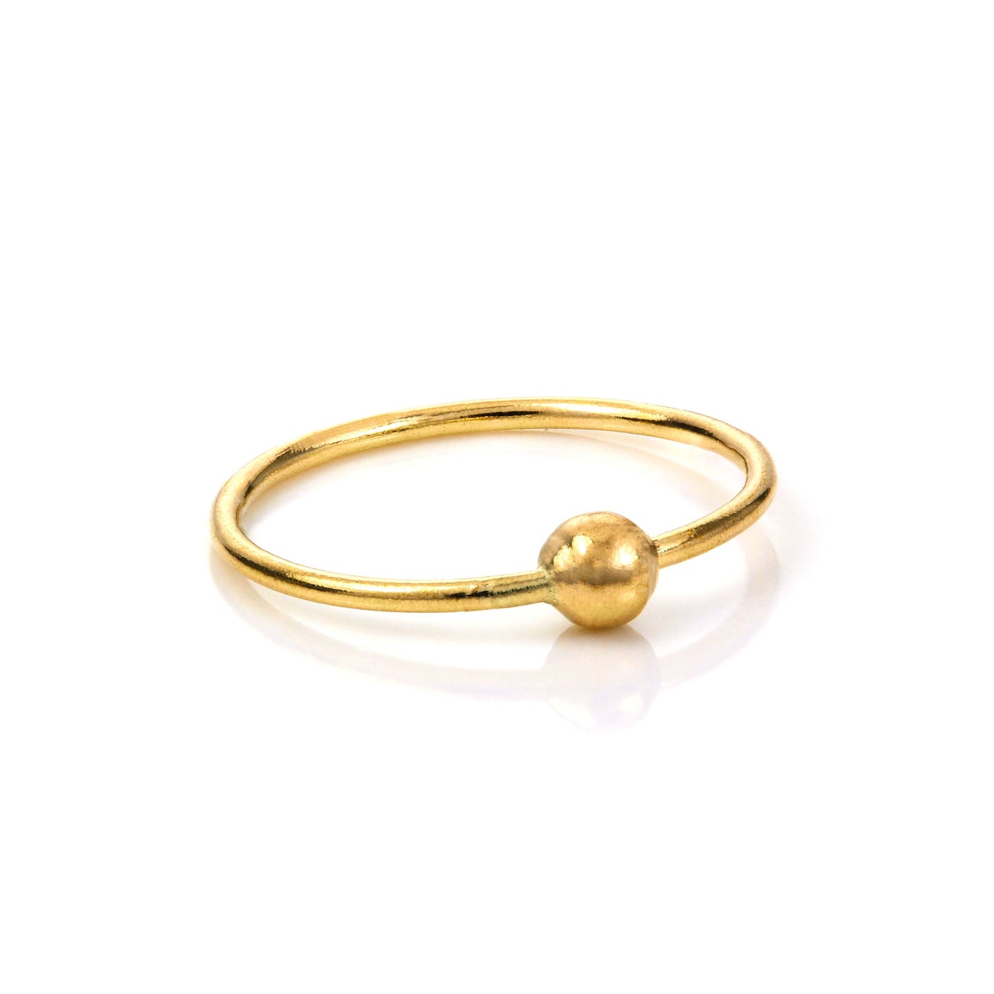9ct Yellow Gold BCR Hoop Nose Ring - 8mm & 10mm