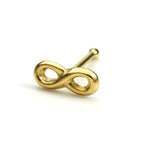 9ct Gold Infinity Loop Ball End Nose Stud