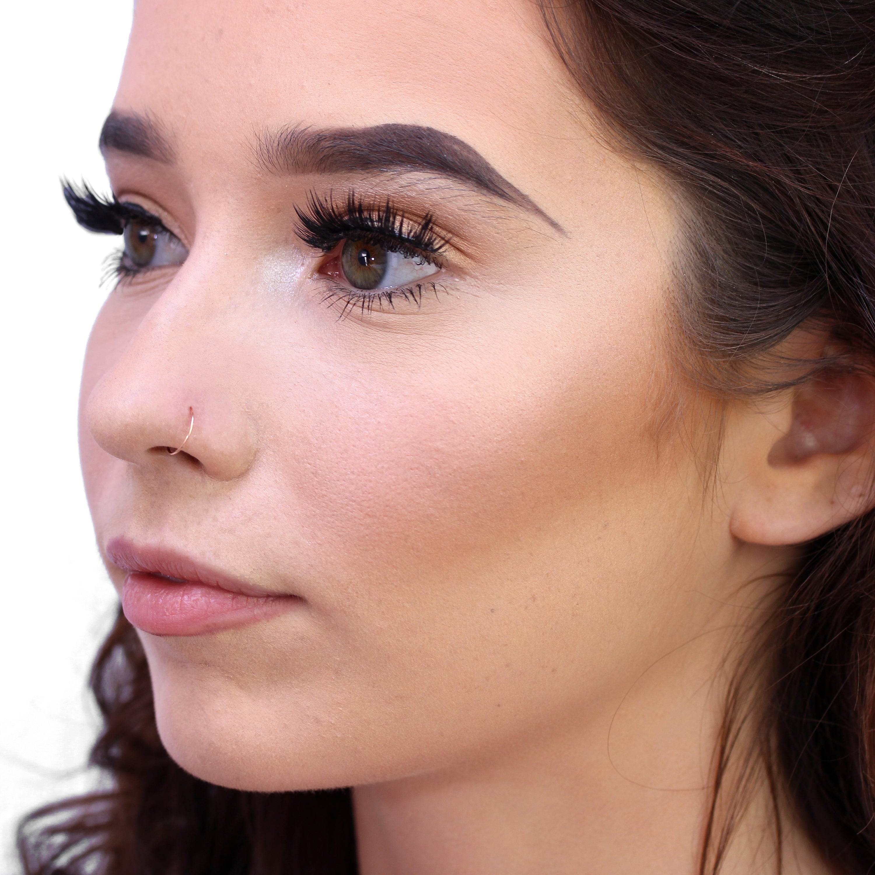 9ct Rose Gold 8mm Nose Hoop Ring