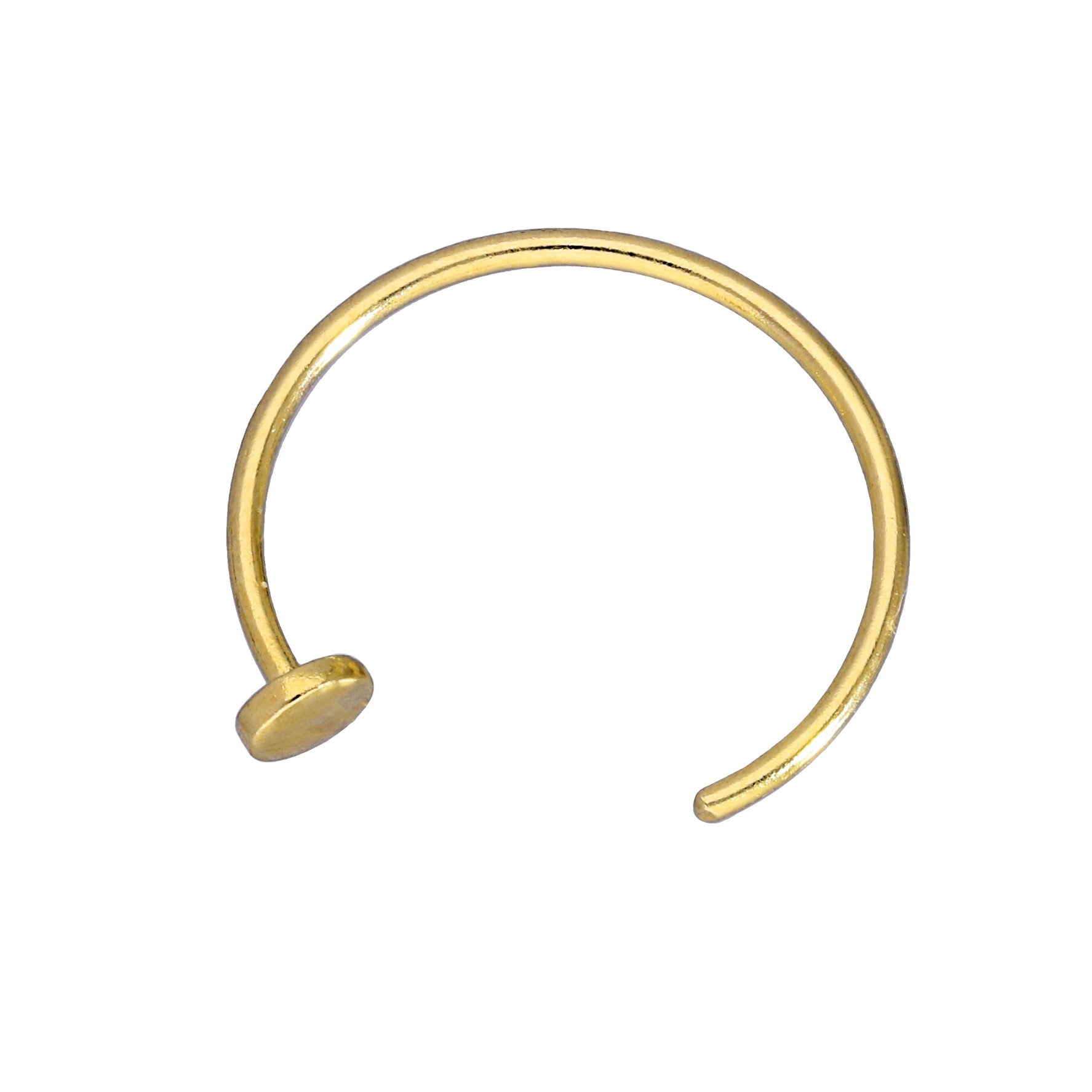 9ct Gold Disc Open 9mm 22Ga Nose Ring | jewellerybox