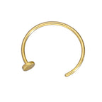9ct Yellow Gold Flat Disc Open Hoop 9mm 22Ga Nose Ring
