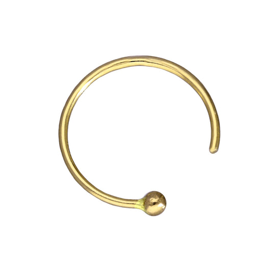 14ct Yellow Gold Nose Ring 22Ga