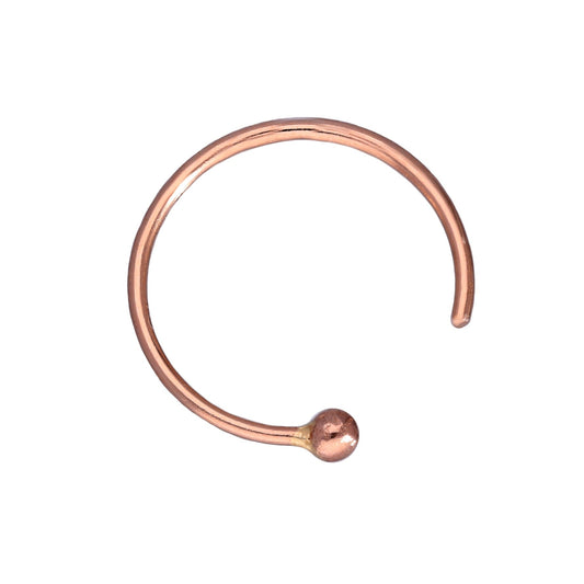 14ct Rose Gold Nose Ring 22Ga
