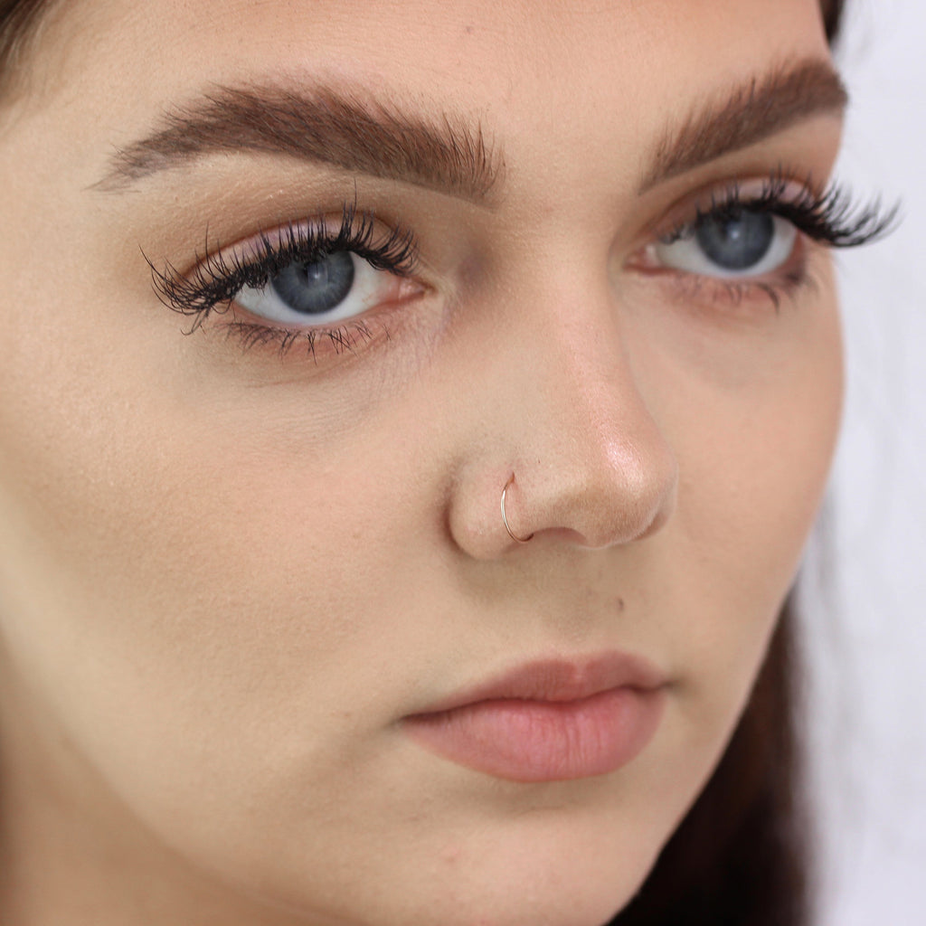 14ct Rose Gold Nose Ring 22Ga
