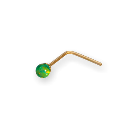9ct Gold 2.5mm Coloured Opal Stone Nose Studs