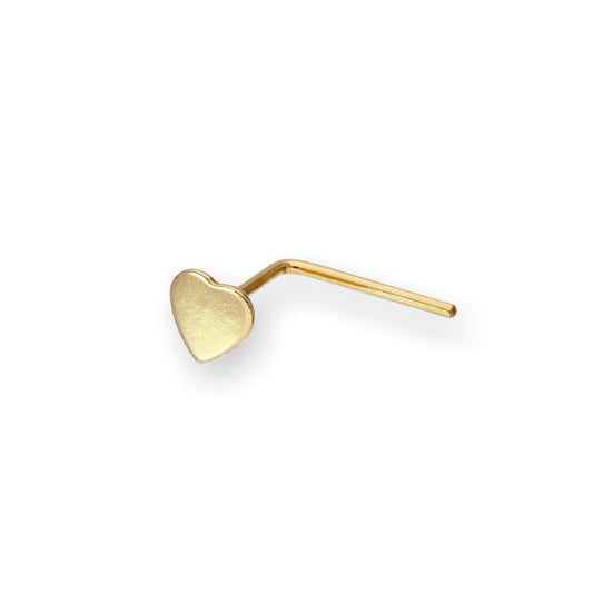 9ct Gold 3mm Heart Nose Stud - jewellerybox