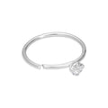 Sterling Silver 4 Claw Set Jewelled 20Ga Nose and Ear Tragus Ring