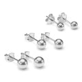 Sterling Silver Ball Stud Earrings