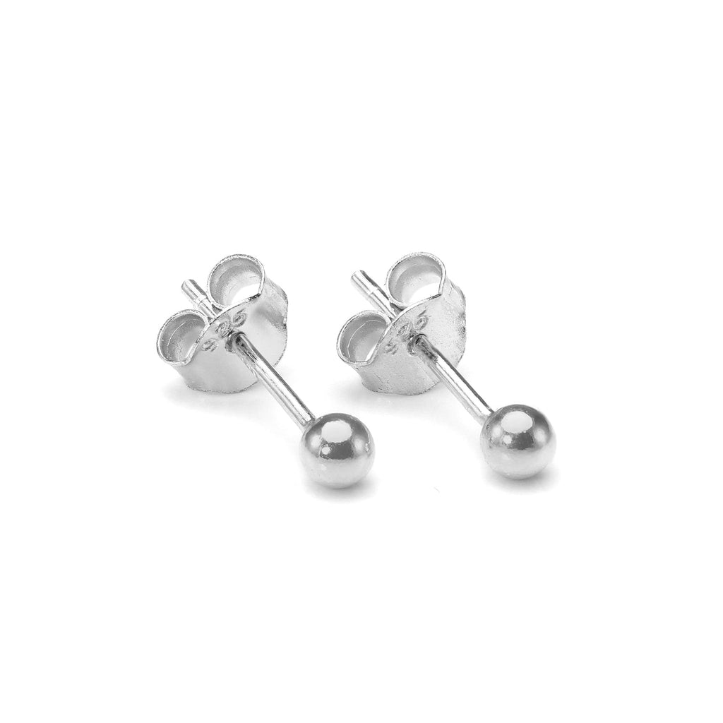 Sterling Silver Ball Stud Earrings