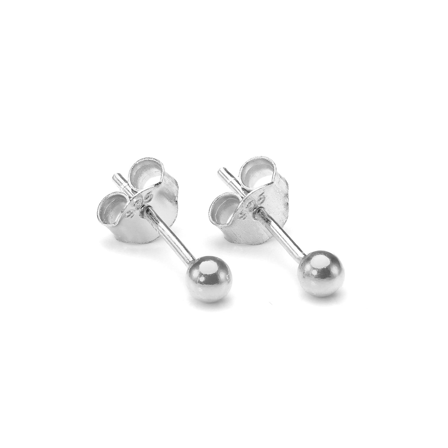Sterling Silver Ball Stud Earrings