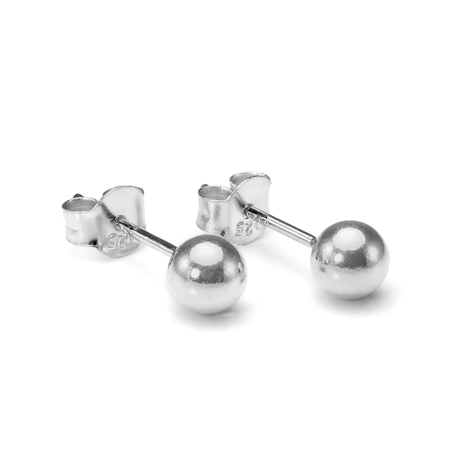 Sterling Silver Ball Stud Earrings