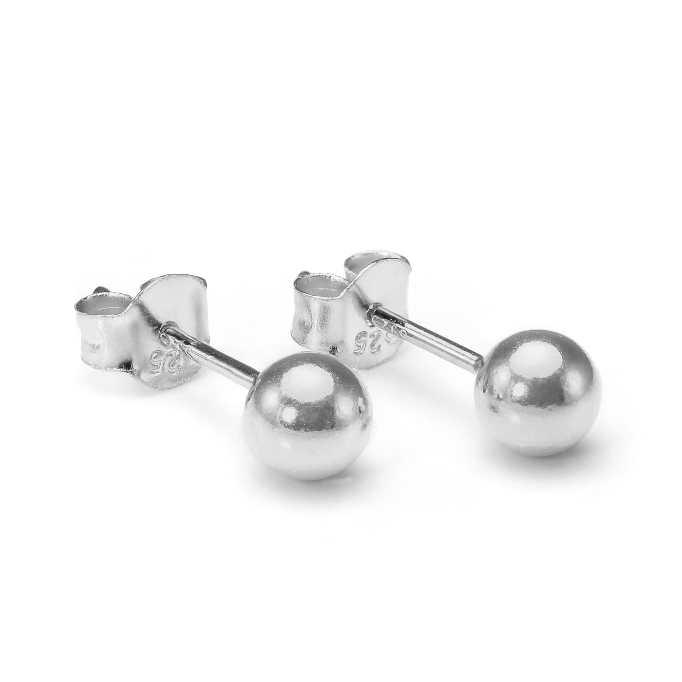 Sterling Silver Ball Stud Earrings