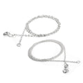 Sterling Silver 18 inch Textured Chain Set