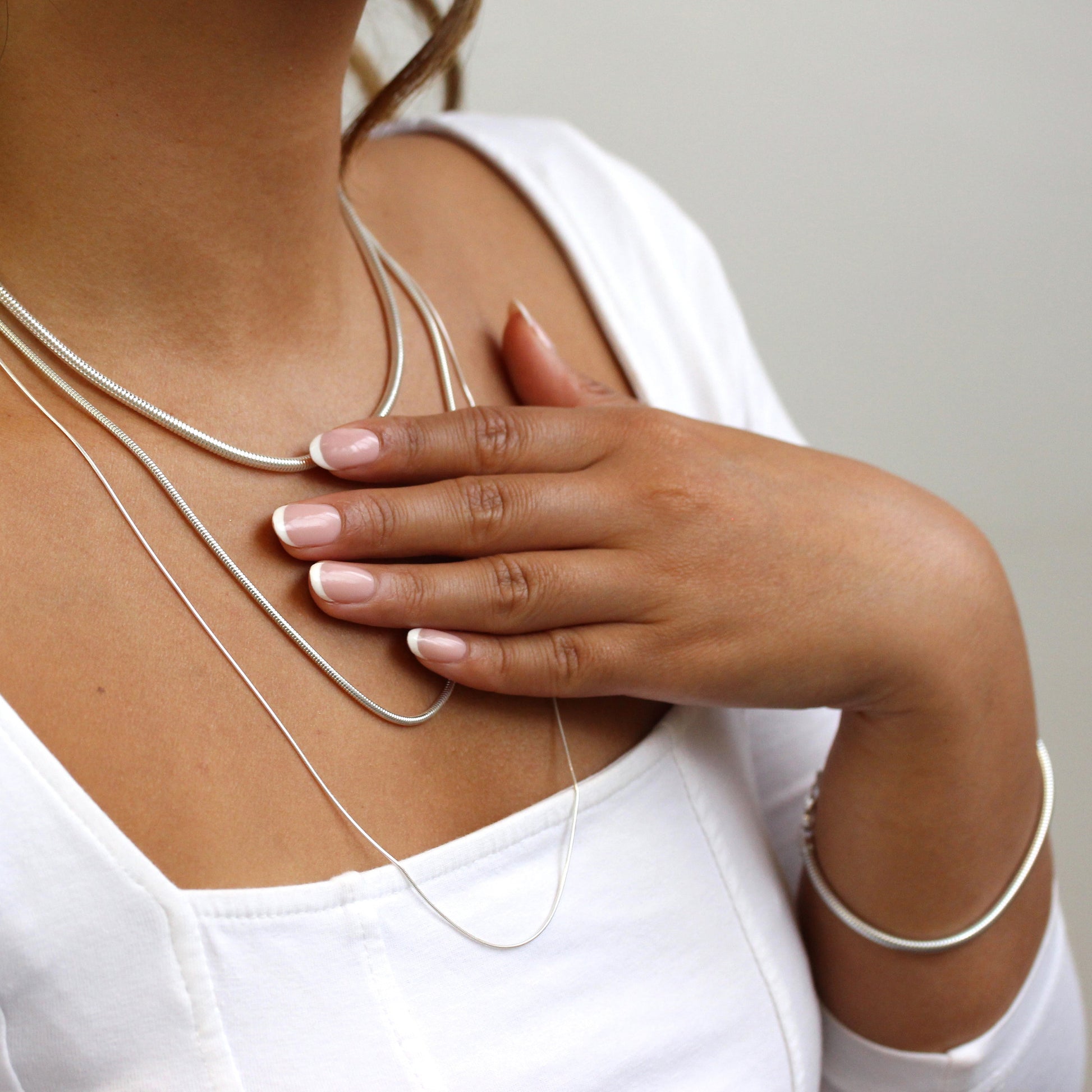 Sterling Silver Snake Long Snake Necklace Sterling Silver Snake