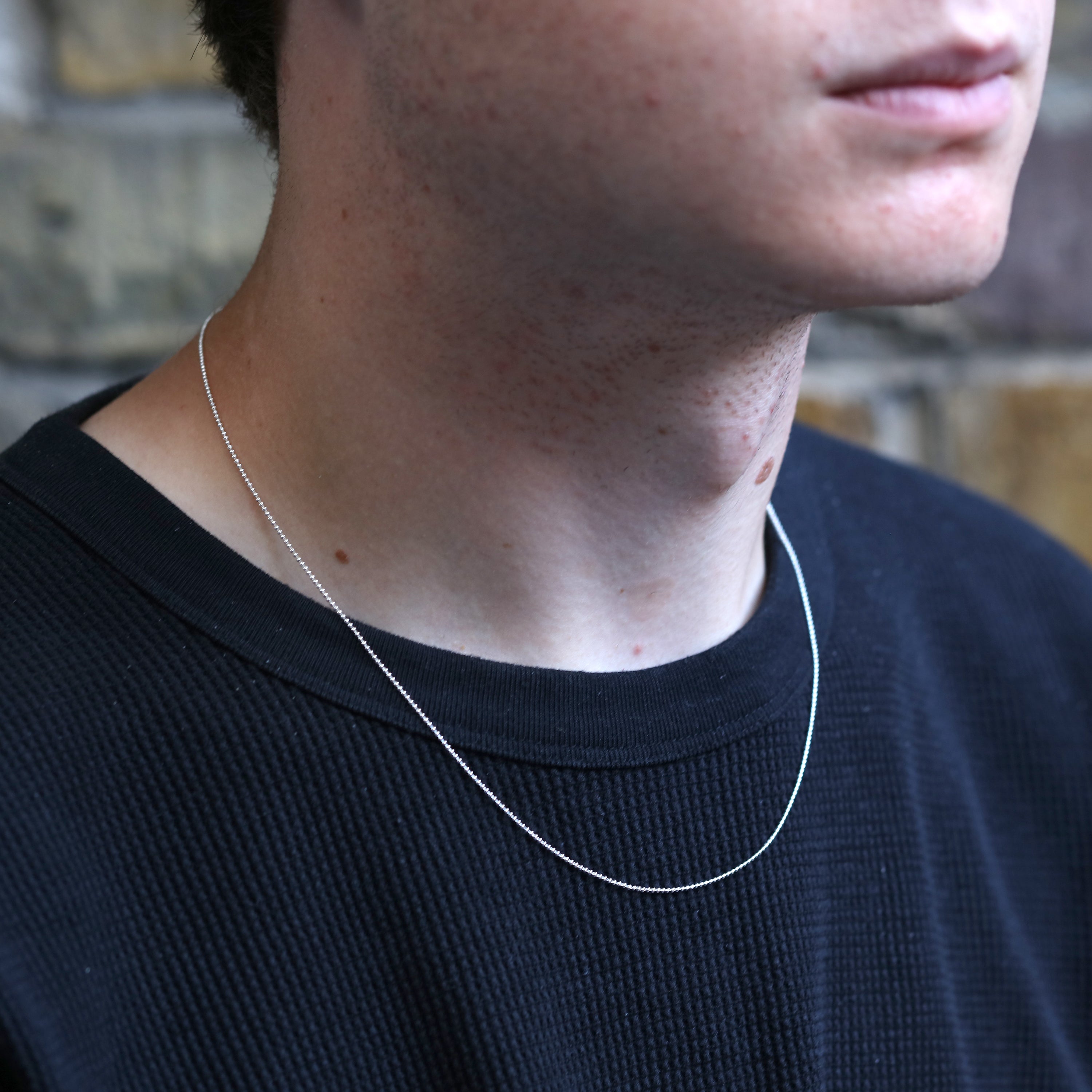 Sterling Silver 1mm Bead Chain